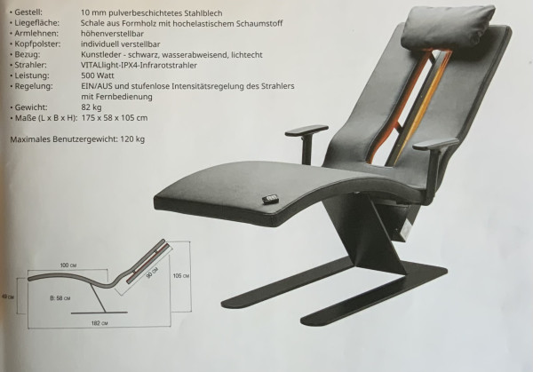 Infrarotwellness-Liege Metallic-Design
