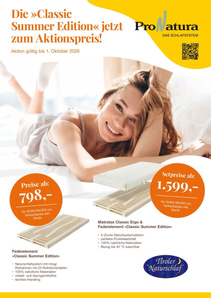 Classic Edition Set Aktionspreis Set Federelement & Naturmatratze